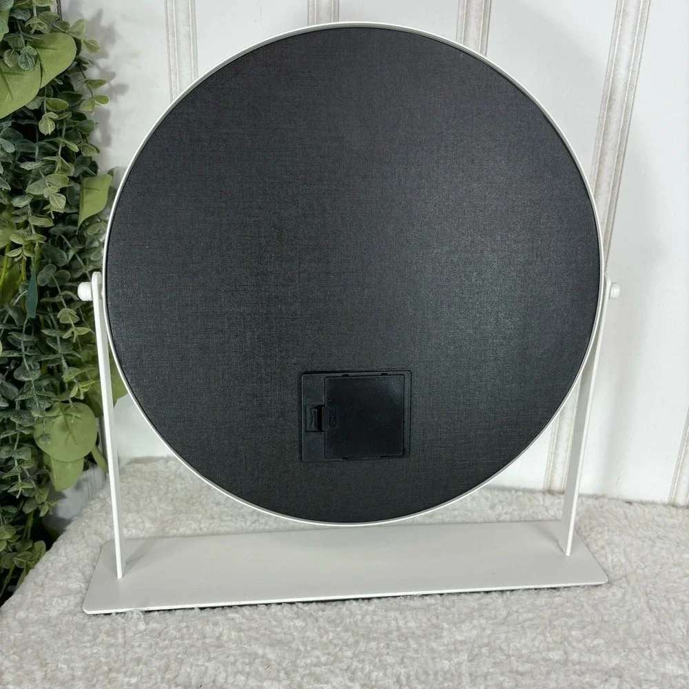 LED Lighted Makeup Mirror Vanity Adjustable Cosmetic Tabletop Round White Beauty